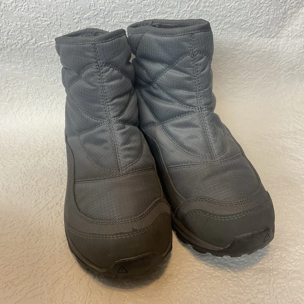 Keen TerradoraII Womens Wintry Boots Sz 7 Gray/Silver Waterproof Pull On Quilted
